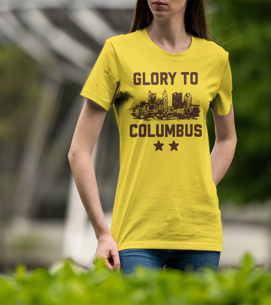Glory To Columbus Skyline Two Stars T-Shirt