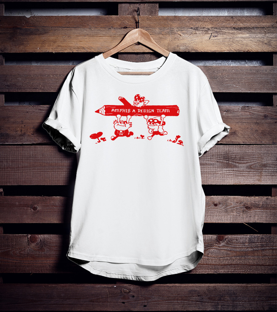 Amphibia Design Team Cartoon Characters With Red Pencil T-Shirt