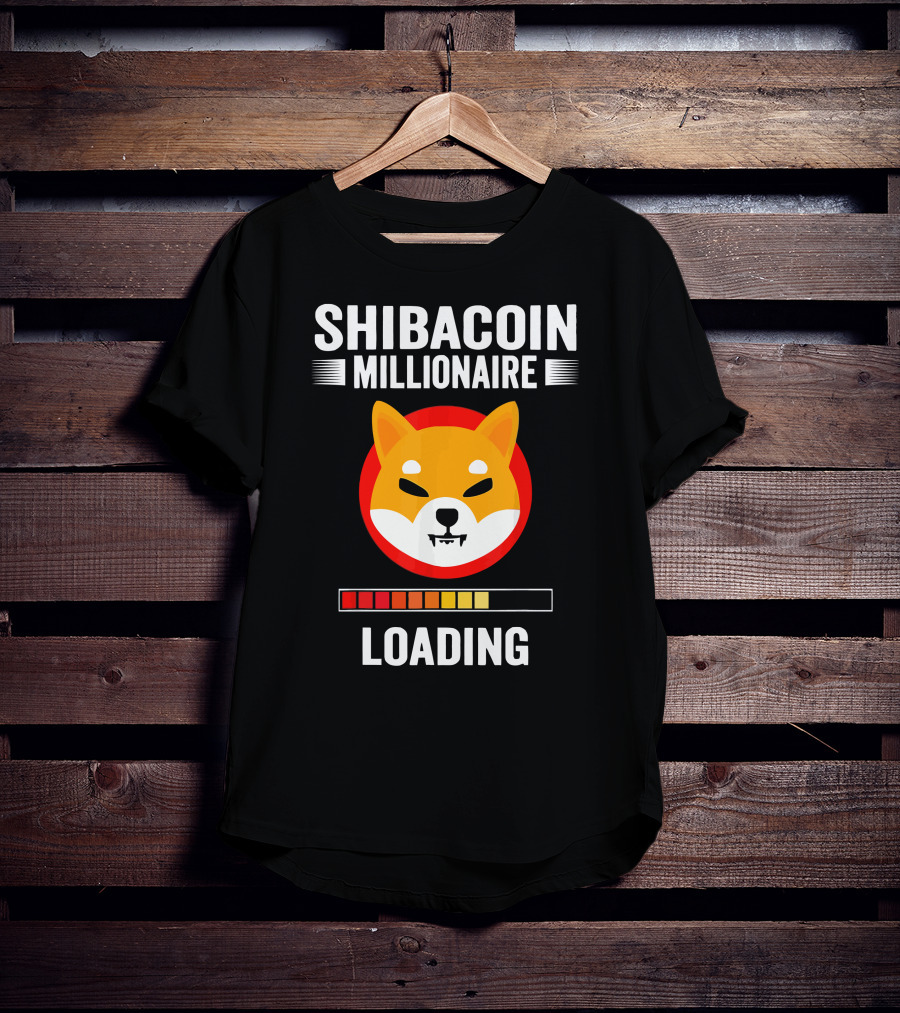 Shibacoin Millionaire Loading Iconic Doge Face T-Shirt