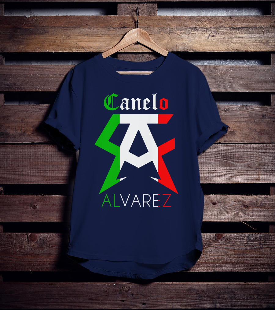 Canelo Alvarez Logo Mexican Flag Colors CA Initials T-Shirt