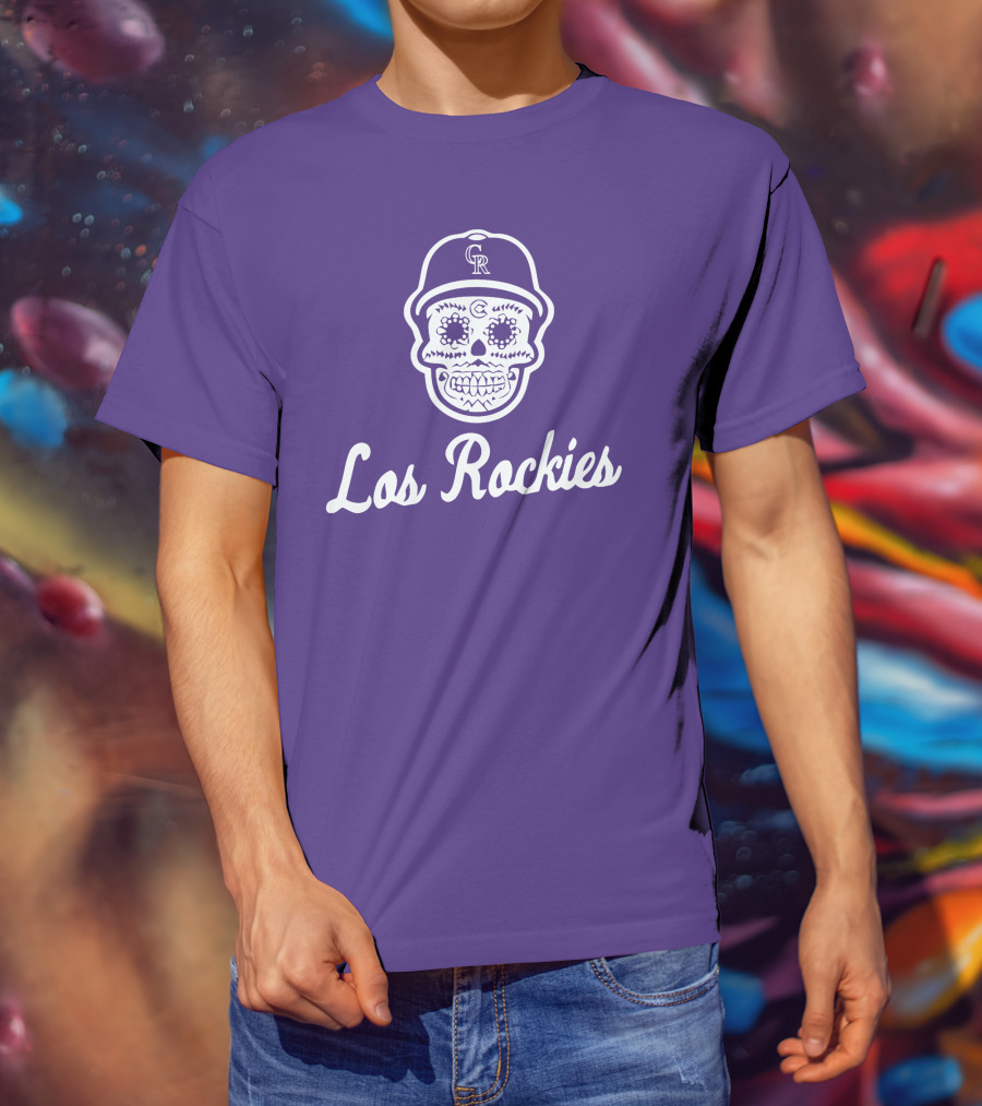 Los Rockies Calavera Sugar Skull Baseball Hat T-Shirt