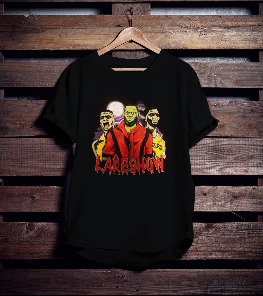 Lakeshow Halloween Russ Bron Brow Lakers Monster Trio T-Shirt
