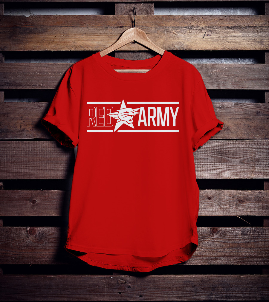 Red Perth Wildcats Fan Army T-Shirt
