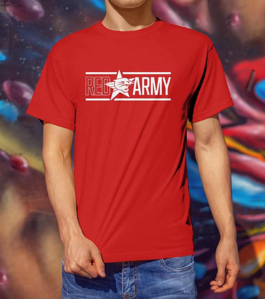 Red Perth Wildcats Fan Army T-Shirt