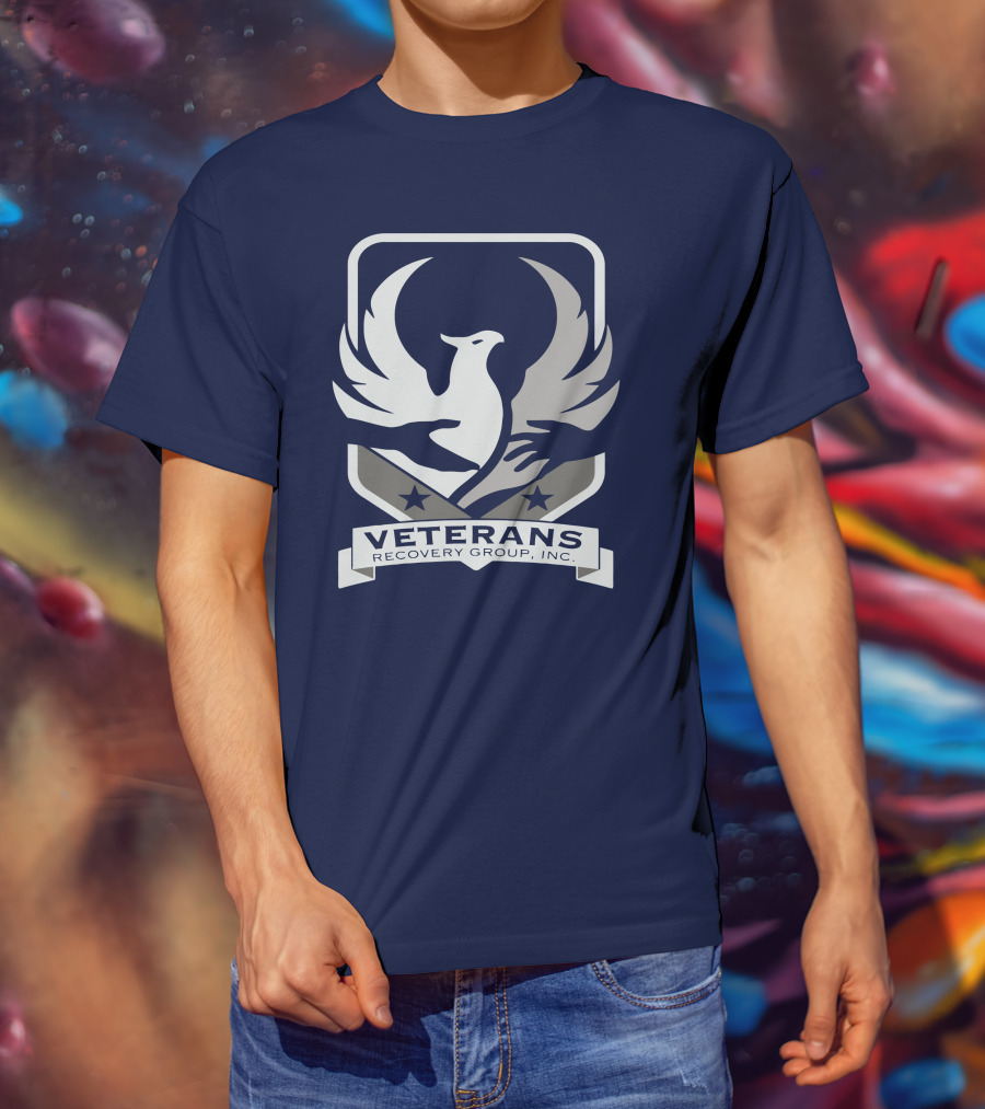VETERANS RECOVERY GROUP INC Eagle Crest Badge T-Shirt
