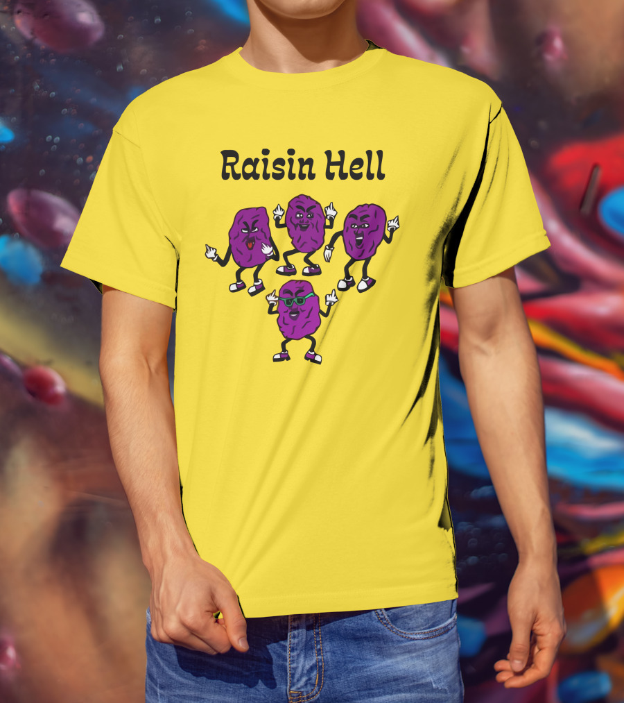 Raisin Hell Dancing Cartoon Purple Raisins T-Shirt