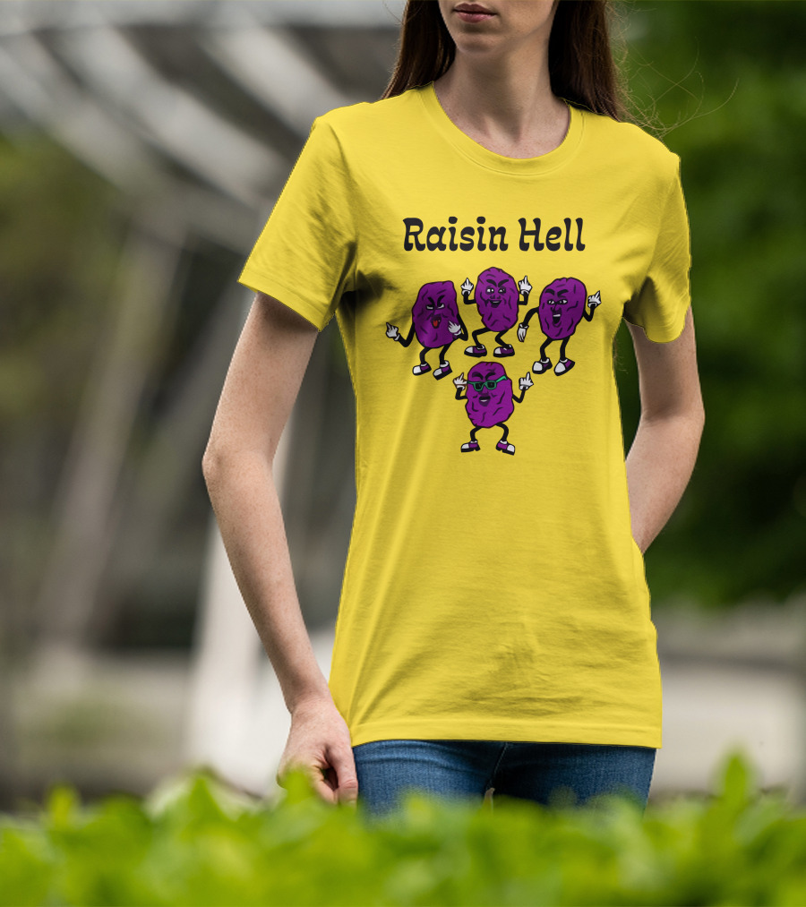 Raisin Hell Dancing Cartoon Purple Raisins T-Shirt
