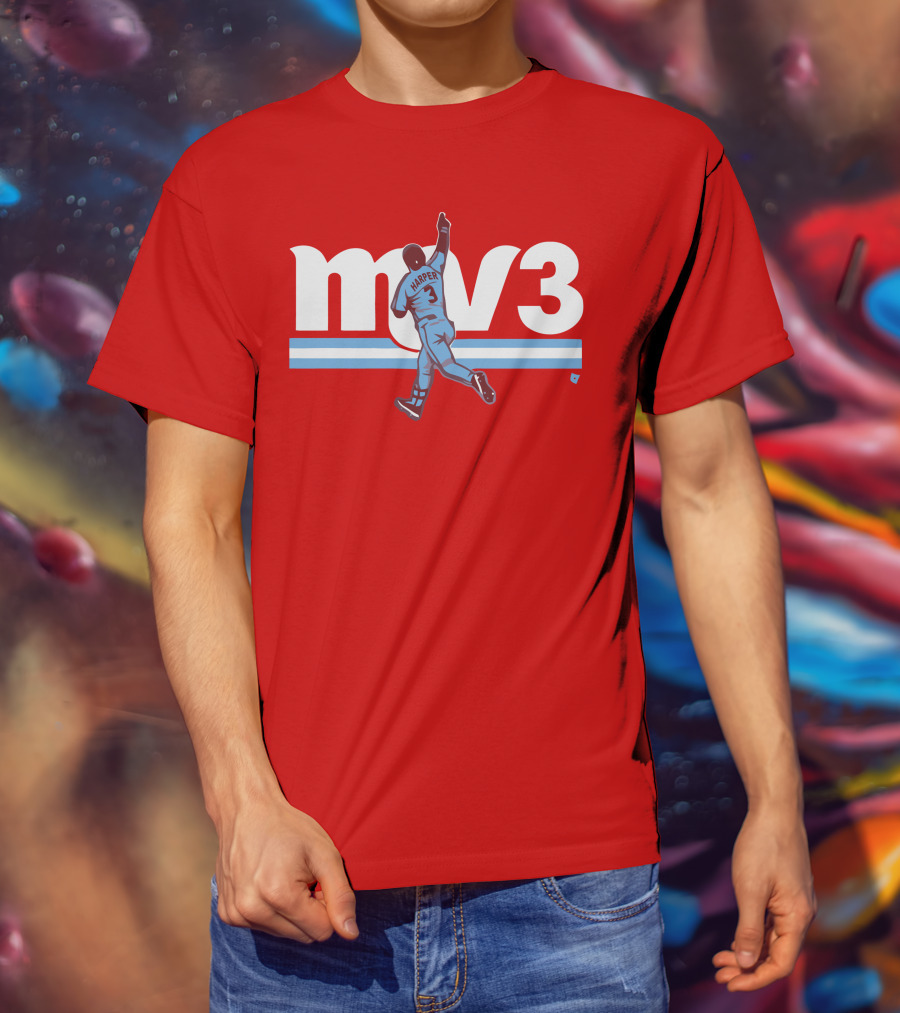 Mv3 Bryce Harper Athletic Tribute Jumping T-Shirt