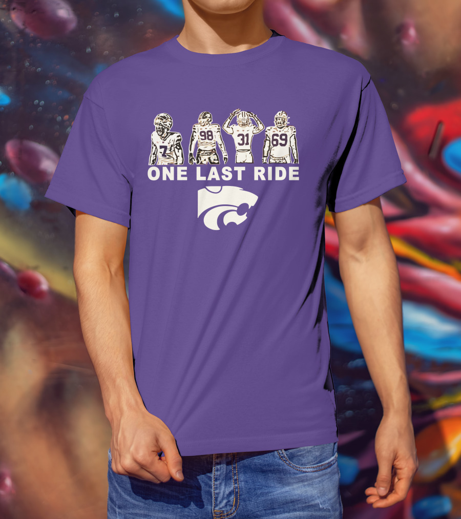 K-State Football One Last Ride Wildcats Players T-Shirt