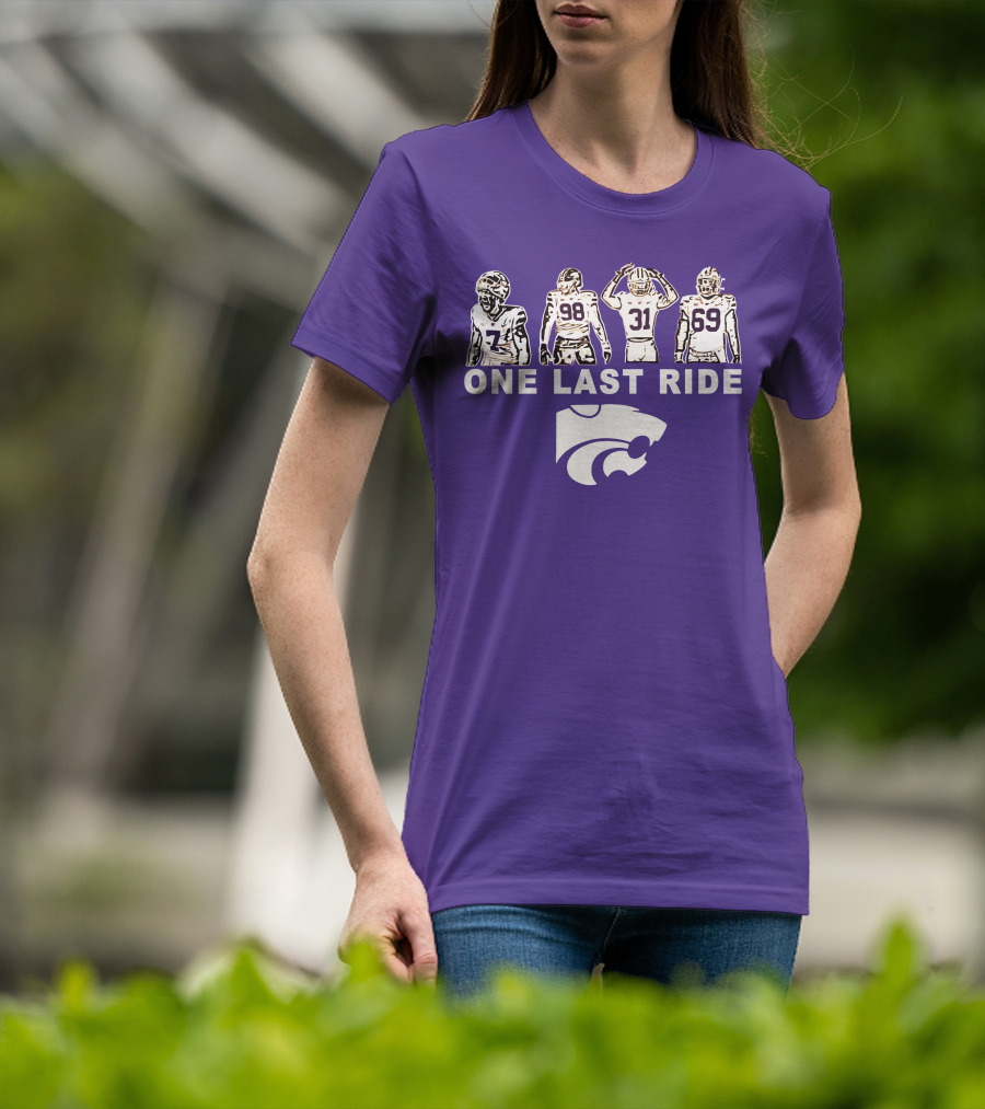K-State Football One Last Ride Wildcats Players T-Shirt