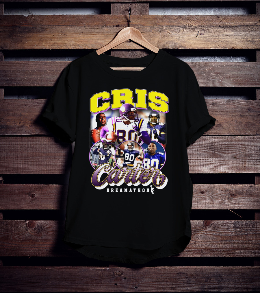 Cris Carter 80 Dreamathon Football Legends T-Shirt