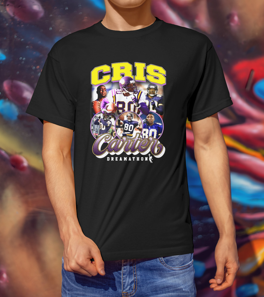 Cris Carter 80 Dreamathon Football Legends T-Shirt