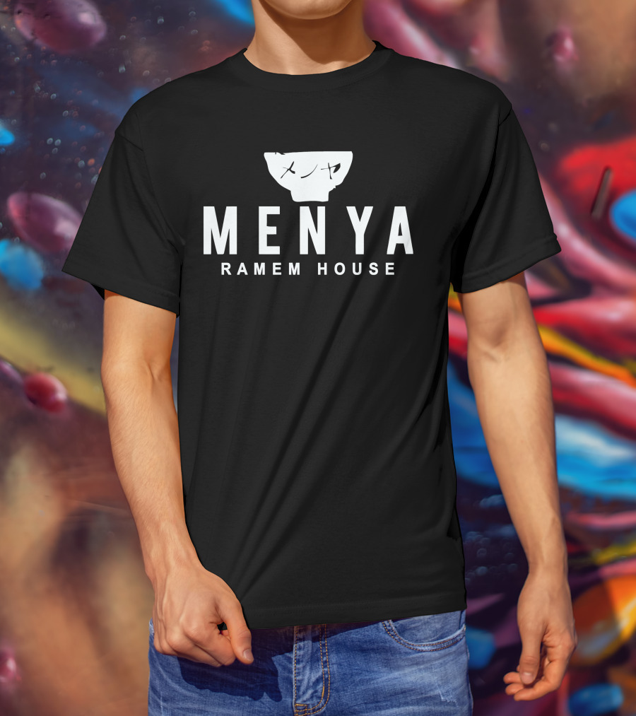 Menya Ramen House Bowl And Text T-Shirt
