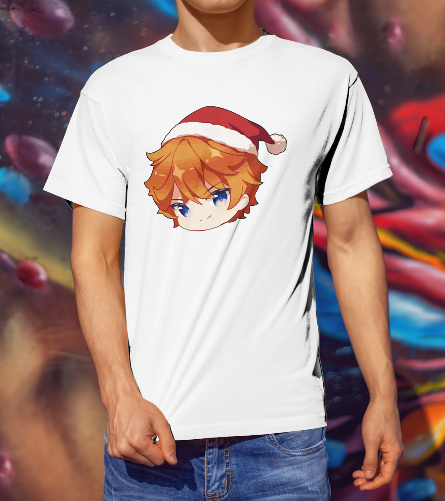 Griffin Burns Chibi Childe Xmas Santa Hat T-Shirt