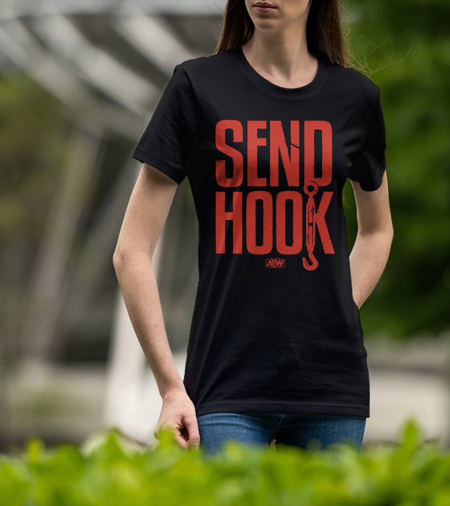 SEND HOOK AEW All Elite Wrestling Merchandise T-Shirt