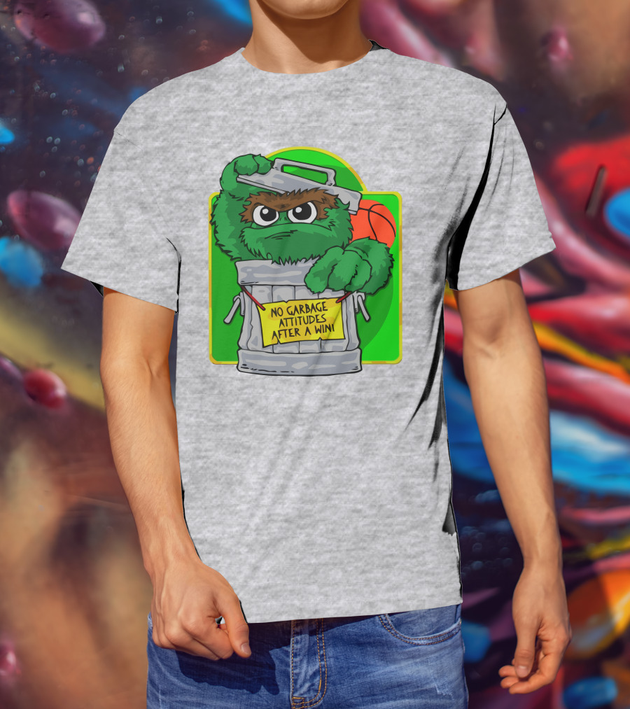 No Garbage Attitudes After A Win Eric Musselman Inspired Furry Trash Can Creature T-Shirt