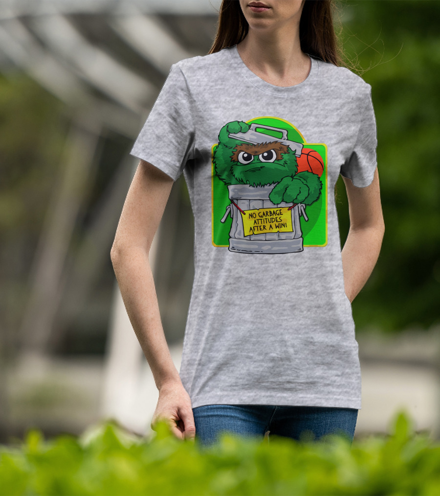 No Garbage Attitudes After A Win Eric Musselman Inspired Furry Trash Can Creature T-Shirt