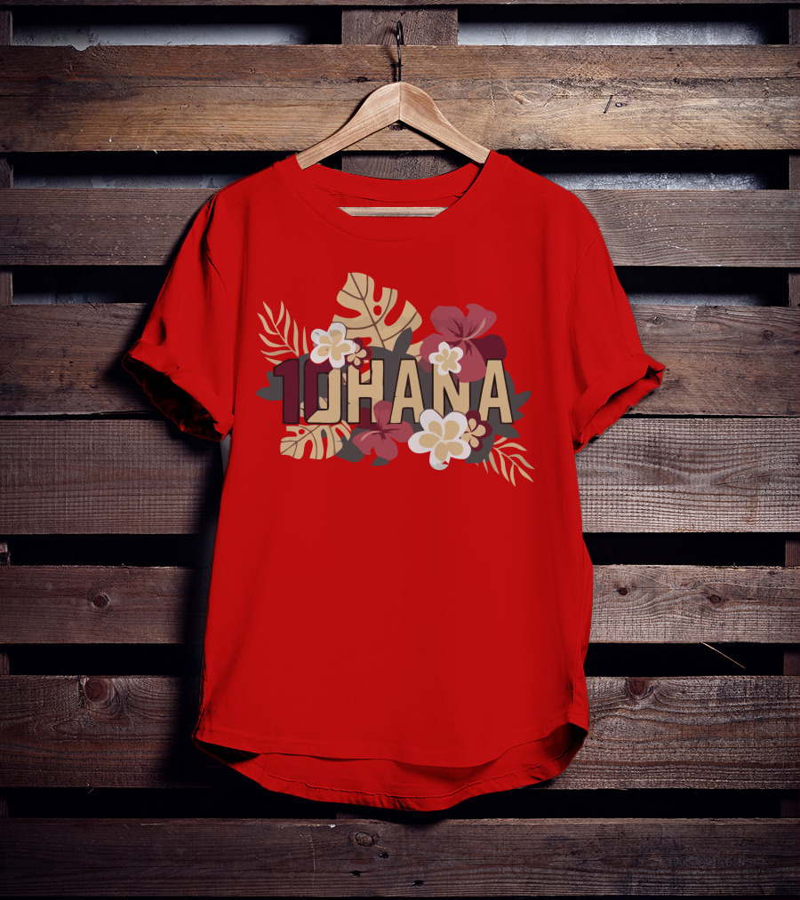Mckenzie Milton 10Hana Hawaiian Garnet Floral T-Shirt