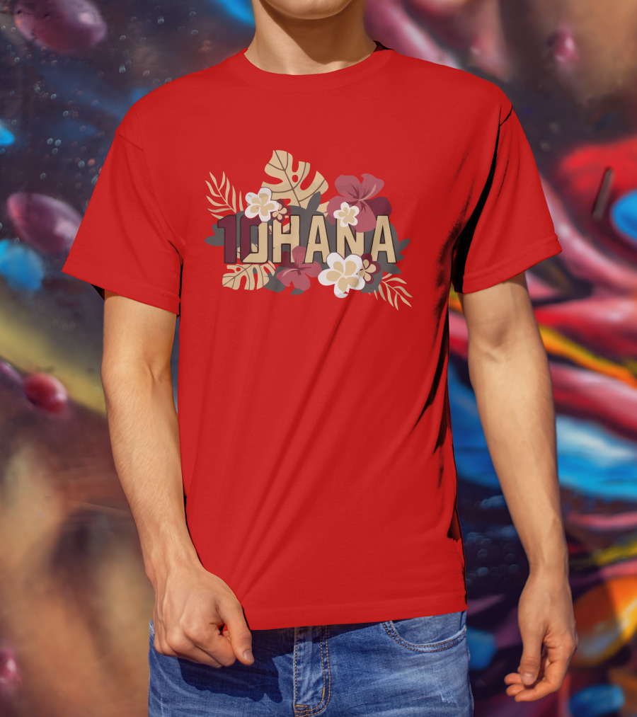 Mckenzie Milton 10Hana Hawaiian Garnet Floral T-Shirt