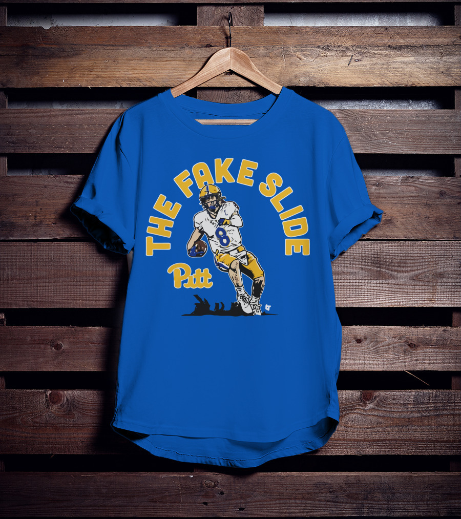 Pitt Kenny Pickett The Fake Slide Football Action T-Shirt