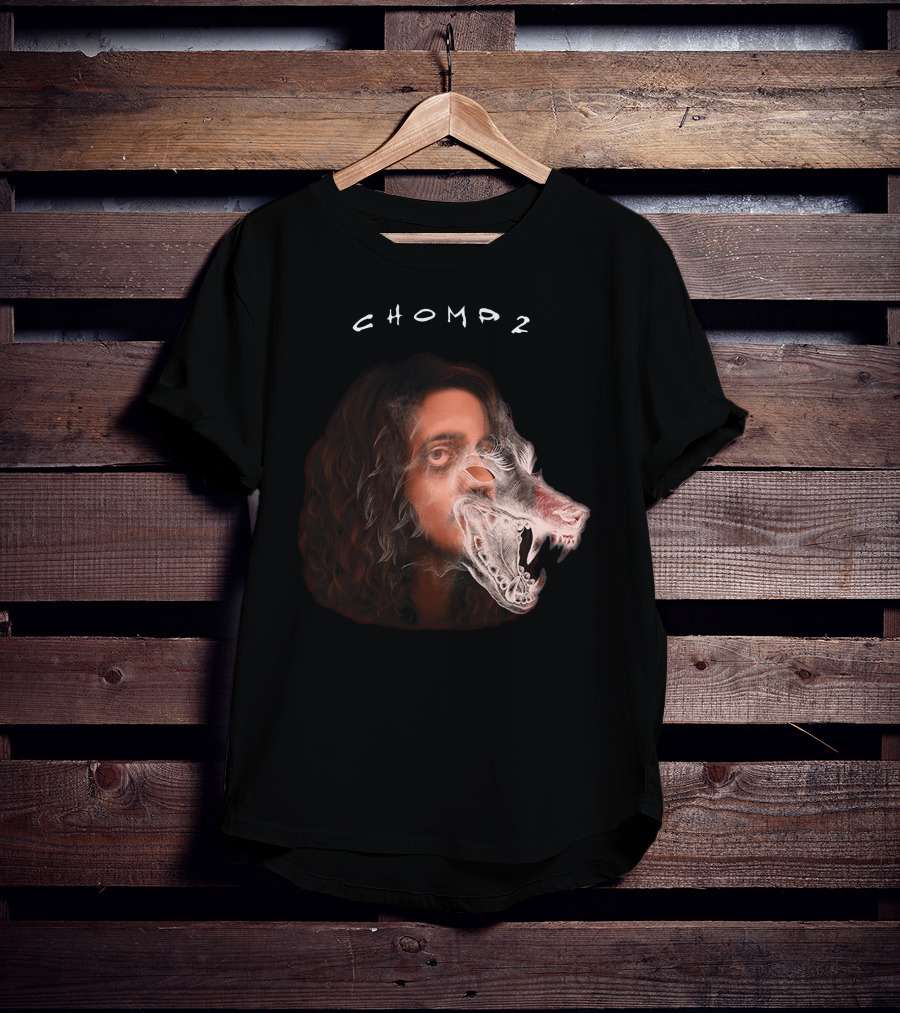 Russ Chomp 2 Smoke Wolf Face T-Shirt