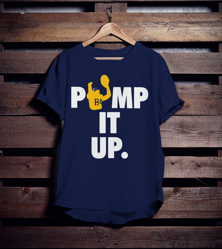 Pump It Up Blue B4 Ninety Football Gesture T-Shirt