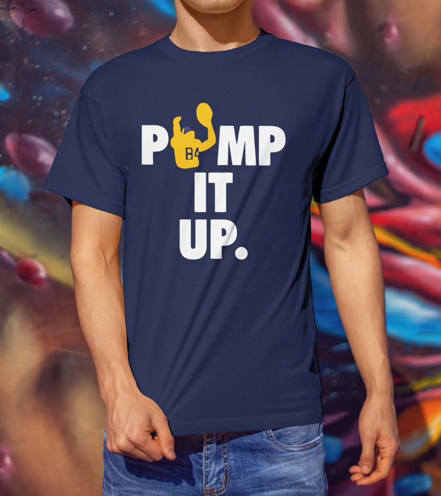 Pump It Up Blue B4 Ninety Football Gesture T-Shirt