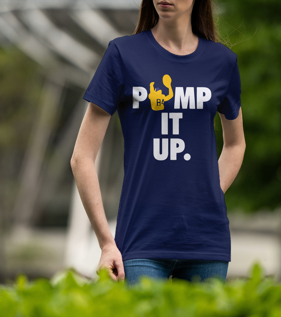 Pump It Up Blue B4 Ninety Football Gesture T-Shirt
