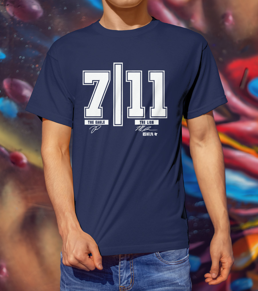 Trevon Diggs And Micah Parsons 7 11 The Eagle The Lion NFLPA T-Shirt