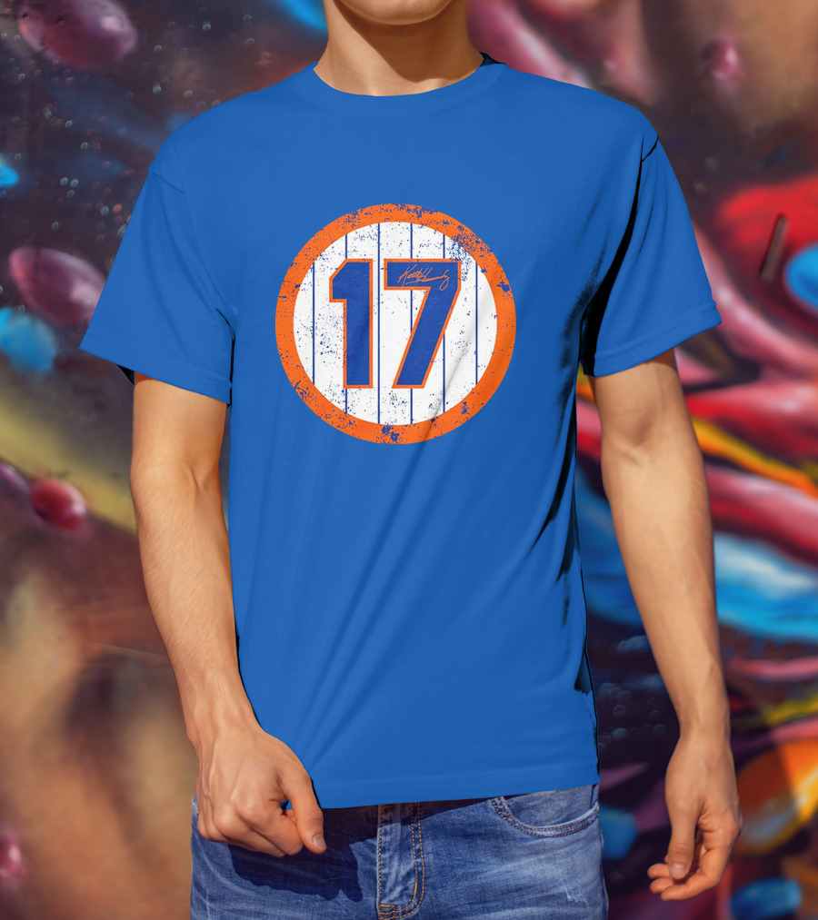 Keith Hernandez 17 New York Mets Jersey Number Signature Classic T-Shirt