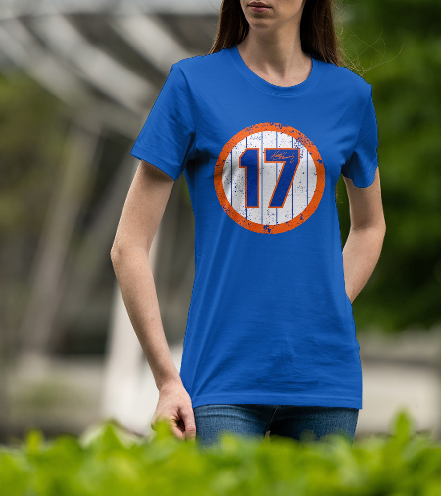 Keith Hernandez 17 New York Mets Jersey Number Signature Classic T-Shirt