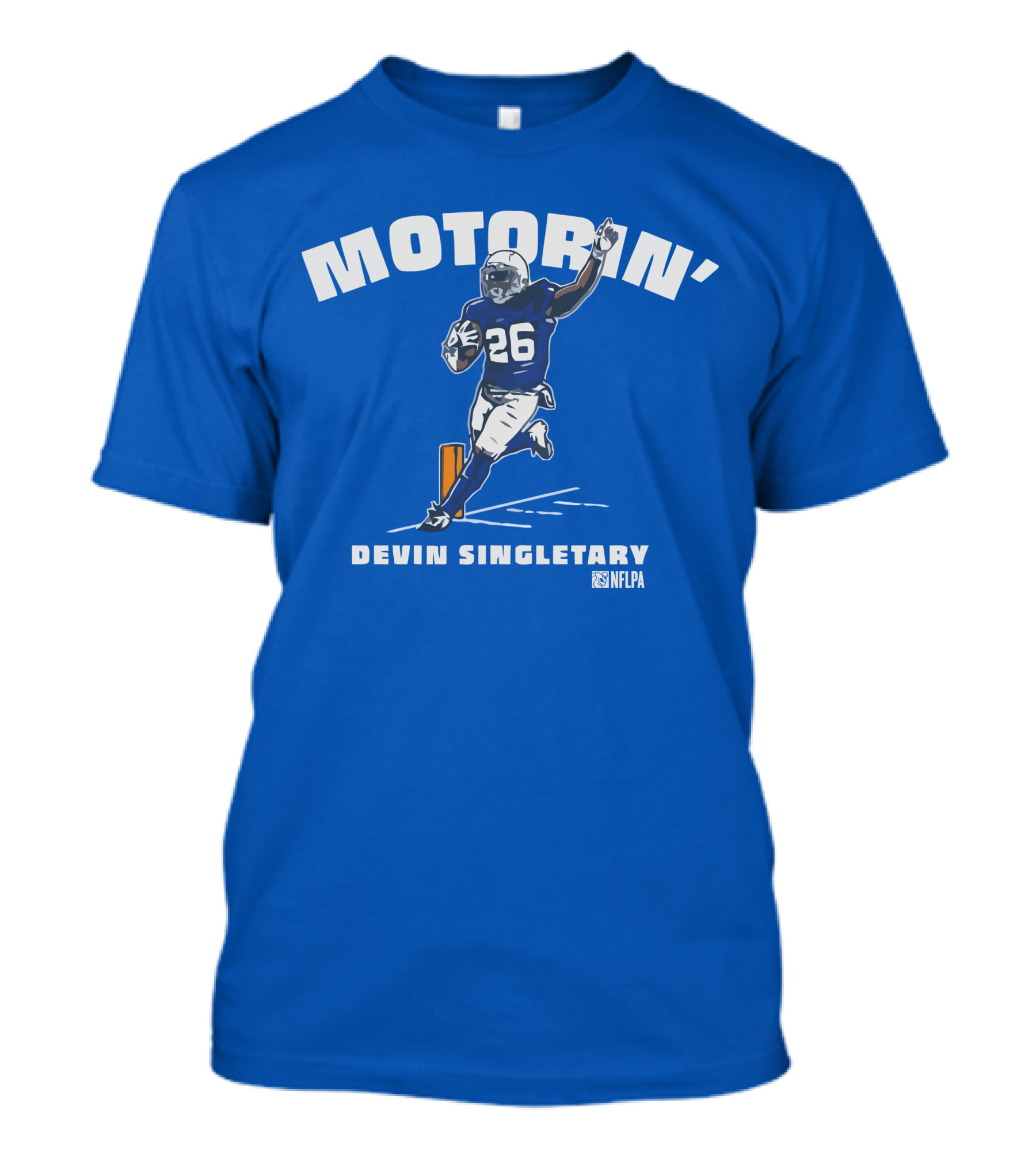 MOTORIN' Devin Singletary NFLPA Number 26 Football Run T-Shirt