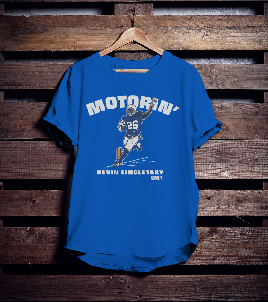 MOTORIN' Devin Singletary NFLPA Number 26 Football Run T-Shirt
