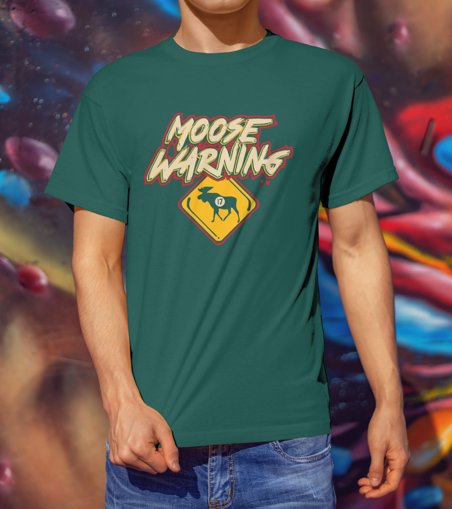 Moose Warning 17 Marcus Foligno T-Shirt