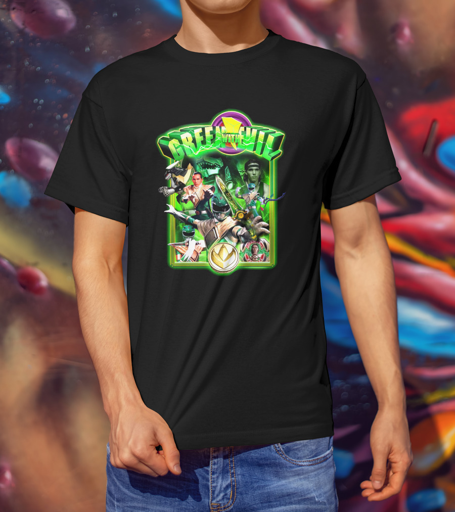 Green With Evil Mighty Morphin Power Rangers Villainous Green Ranger Adventure T-Shirt
