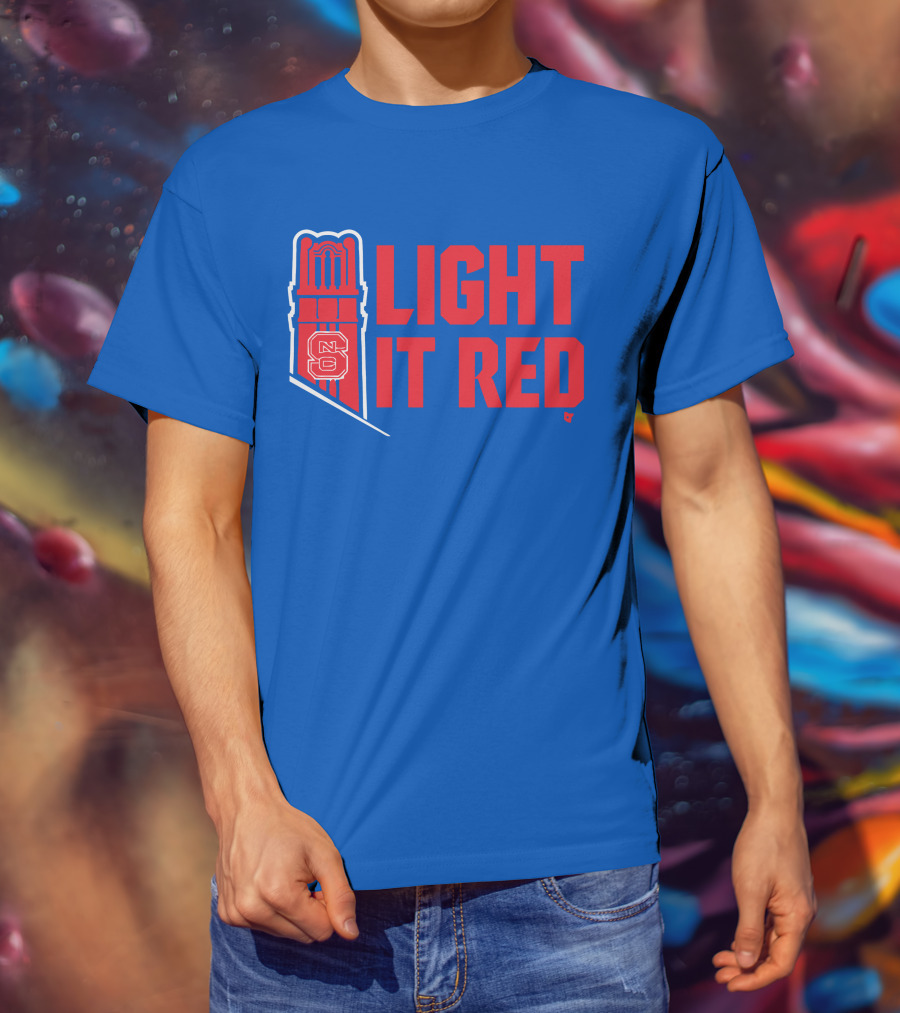 NC State Light It Red Bell Tower T-Shirt