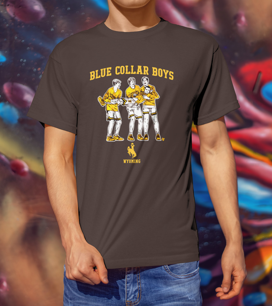 Blue Collar Boys Wyoming Basketball Team T-Shirt