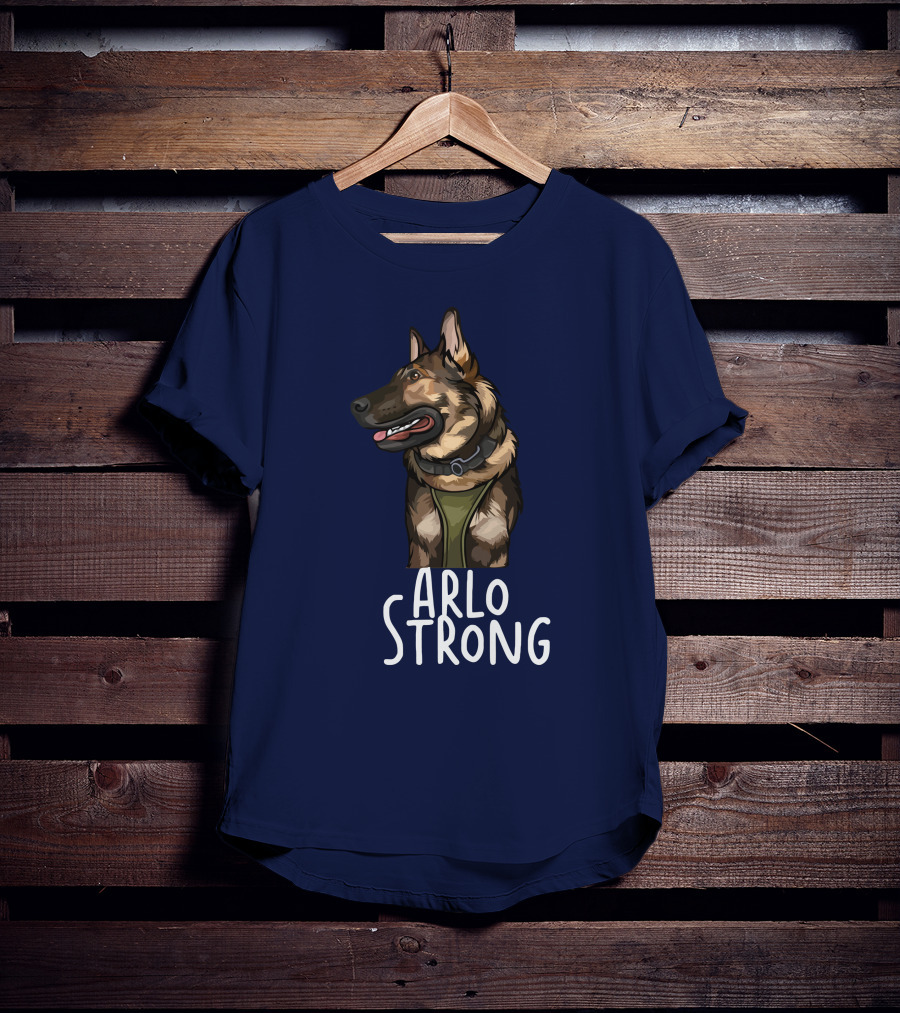 Arlo Strong German Shepherd Drawing T-Shirt