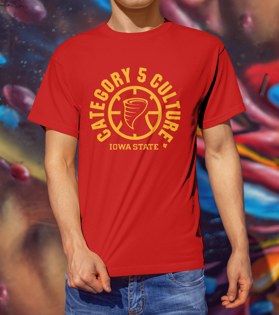 Iowa State Cyclones Category 5 Culture Tornado Emblem T-Shirt
