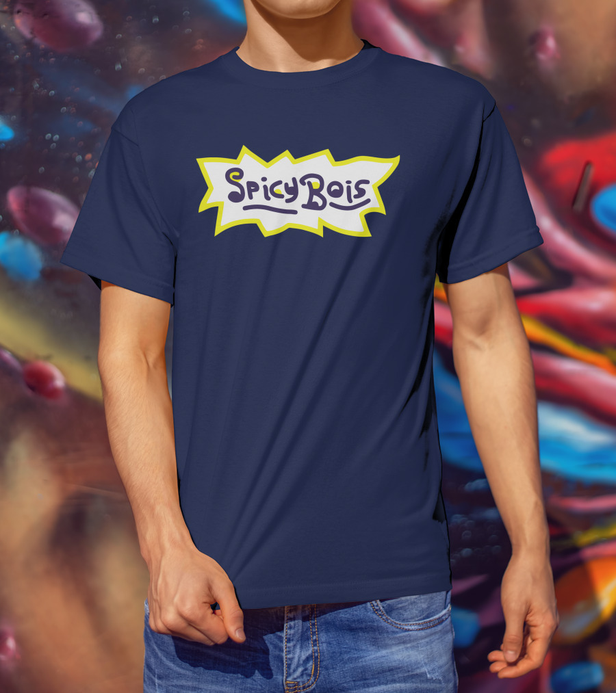 Spicy Bois Bold Text Unique T-Shirt