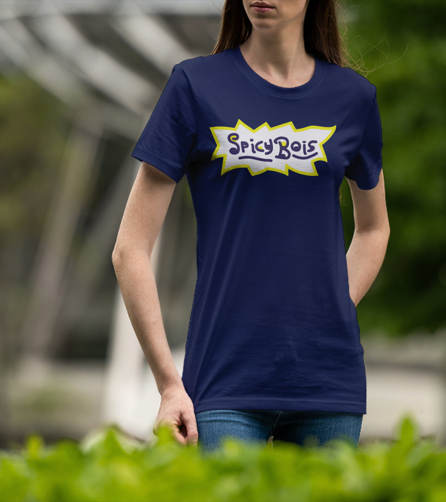 Spicy Bois Bold Text Unique T-Shirt