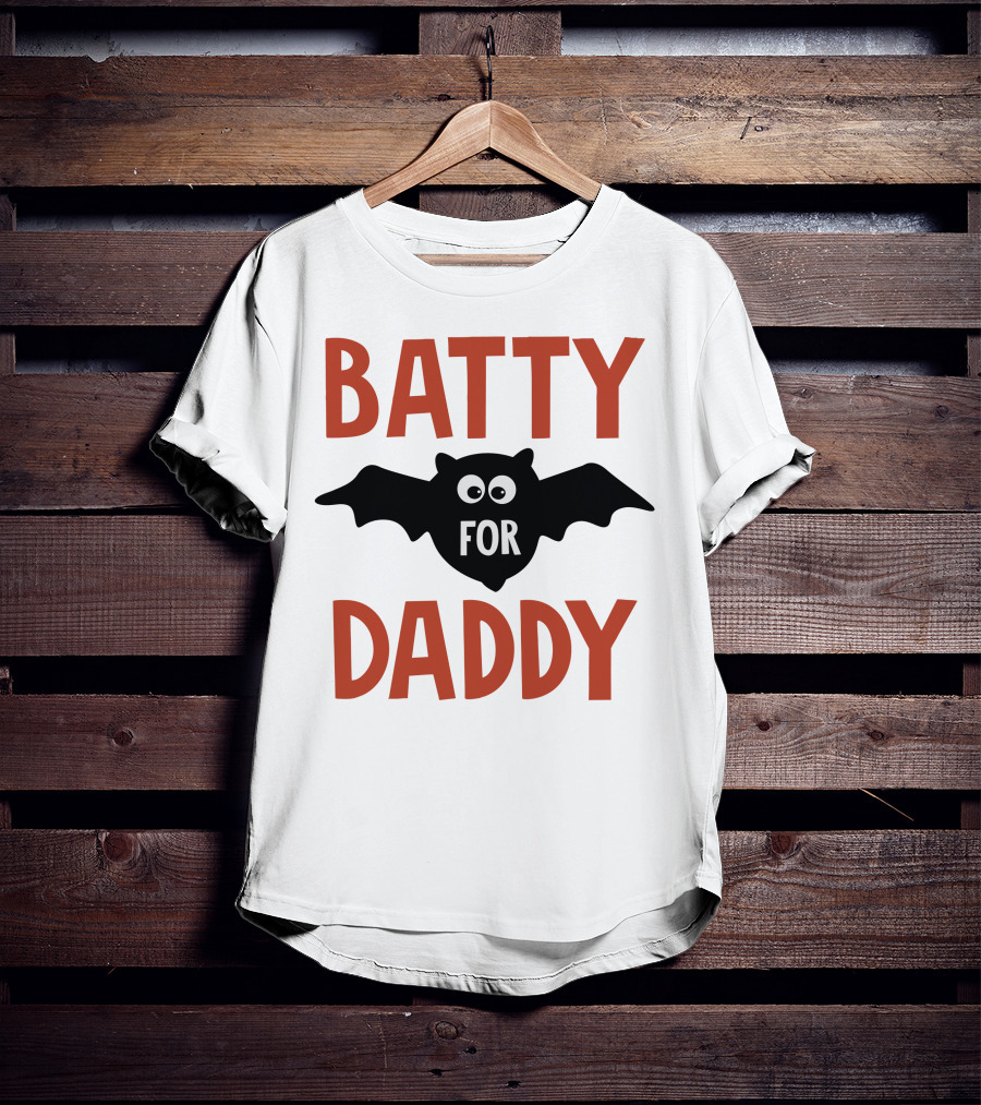 Batty For Daddy Halloween T-Shirt