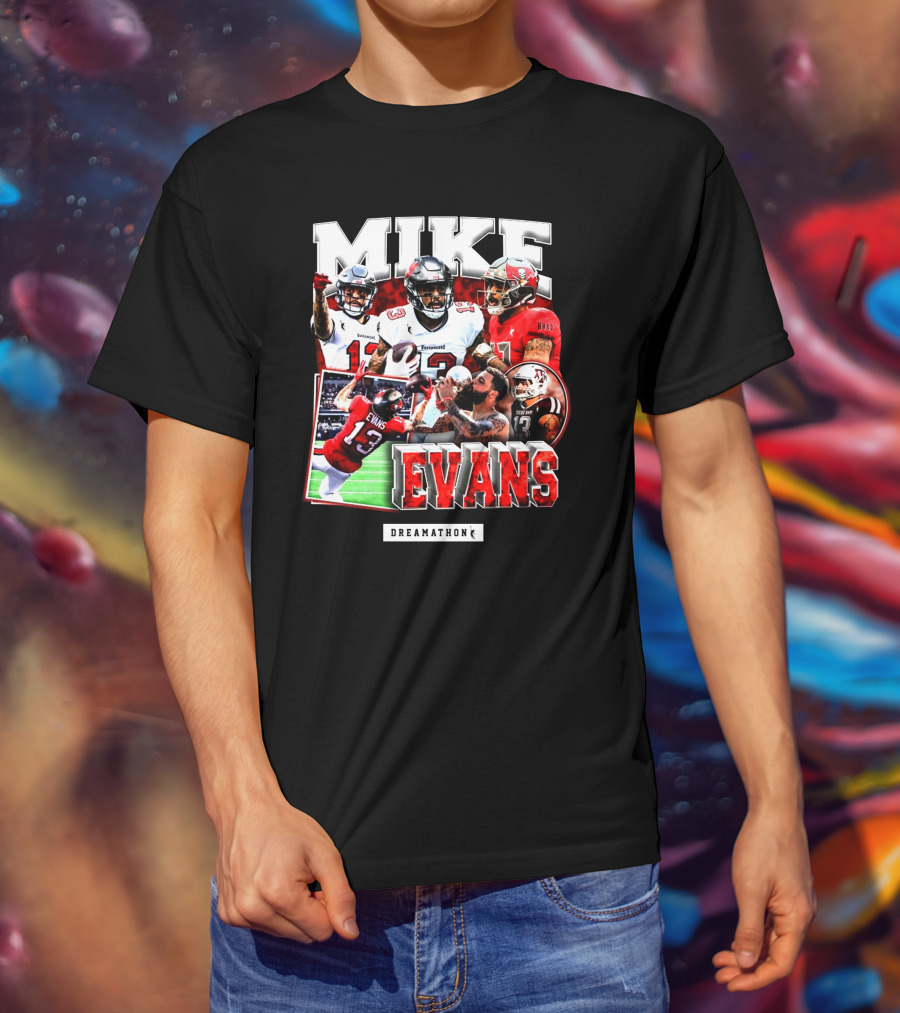 Mike Evans Dreamathon Football Photos Collage T-Shirt