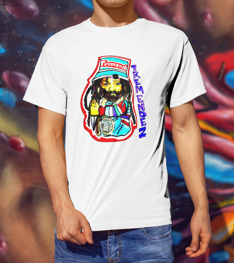 Kanye West Tremendez Tremend Red Blue Colorful T-Shirt