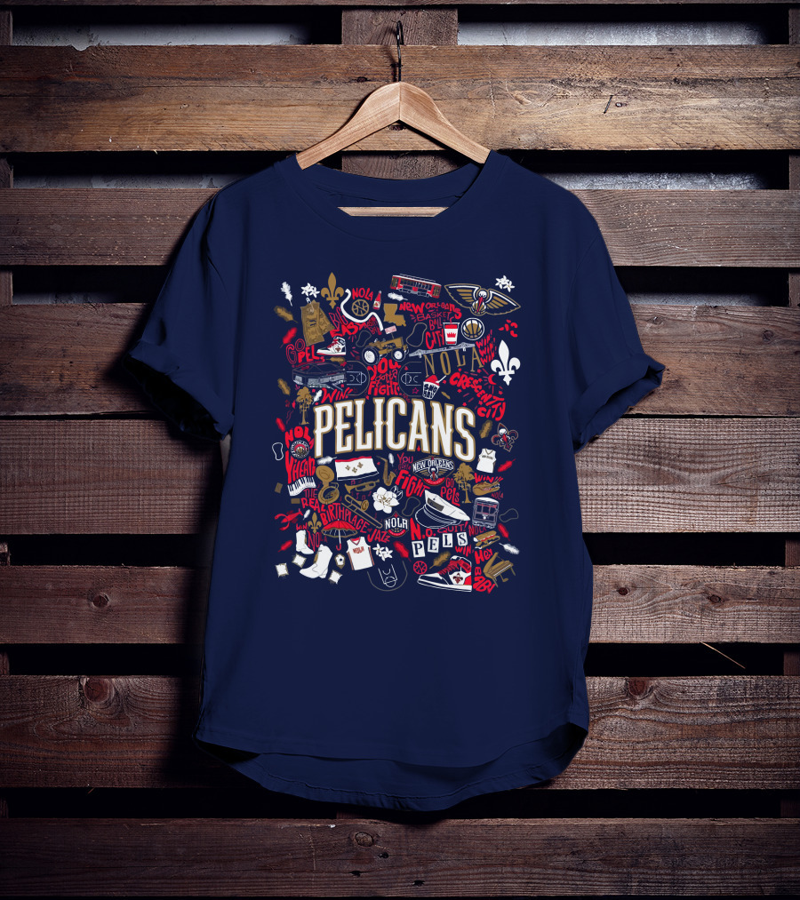 Pelicans NOLA Opening Night Smoothie King Fleur-de-Lis New Orleans Jazz Basketball T-Shirt