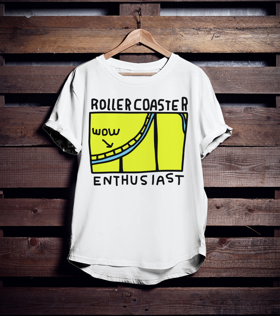 Roller Coaster Enthusiast Wow T-Shirt