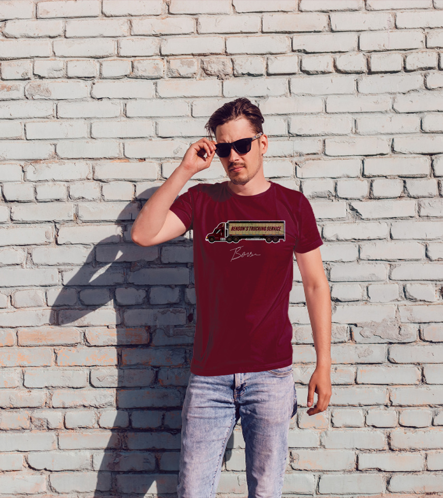 Trey Benson Benson's Trucking Service College WHT T-Shirt