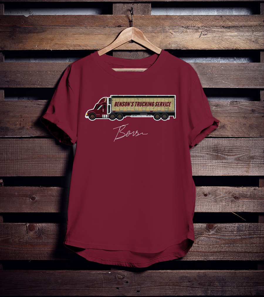 Trey Benson Benson's Trucking Service College WHT T-Shirt