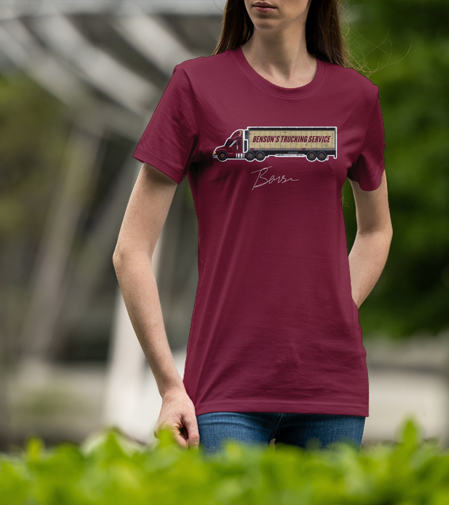 Trey Benson Benson's Trucking Service College WHT T-Shirt