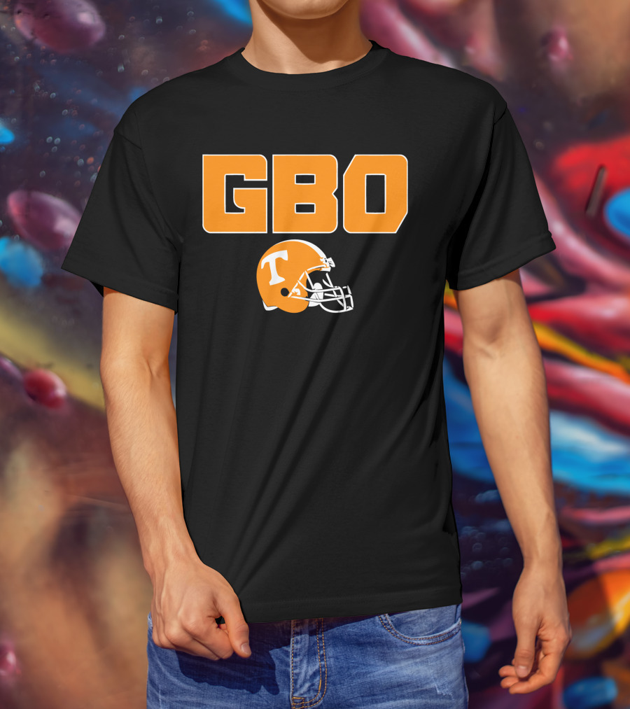 GBO Tennessee Football Go Big Orange T Helmet T-Shirt